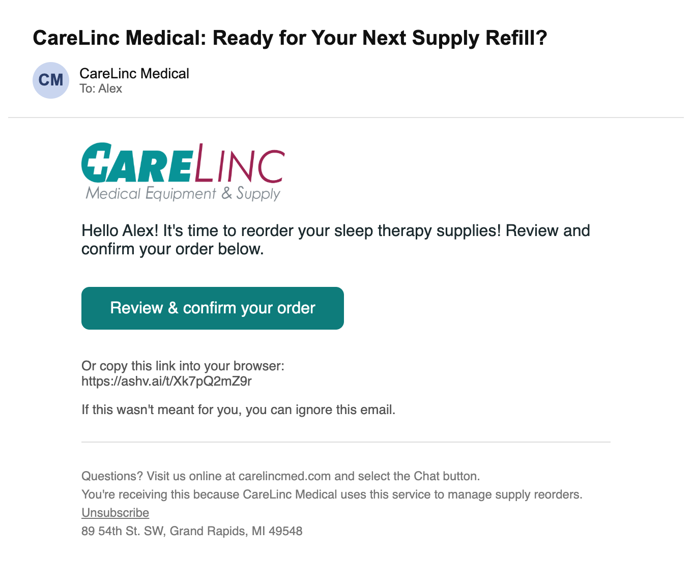 CareLinc PAP Resupply